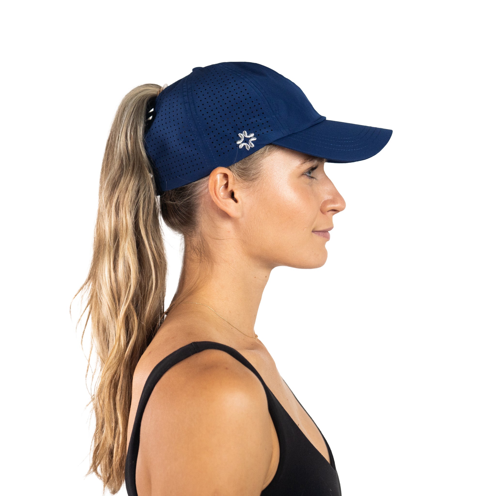 Ponytail hat, Sun Goddess, True Navy, UPF 50+ - VIMHUE